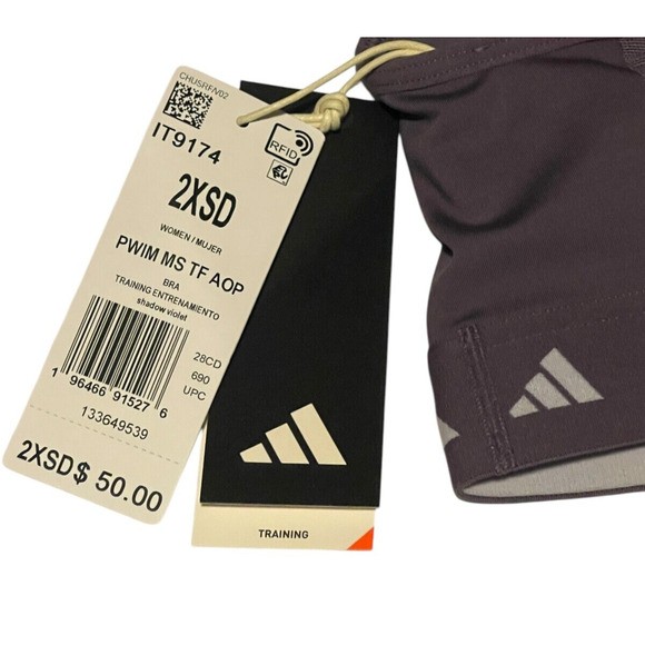 Adidas Power Impact Training Bra TechFit (Size XXS) AeroReady Remov Padding NWT - Picture 5 of 5